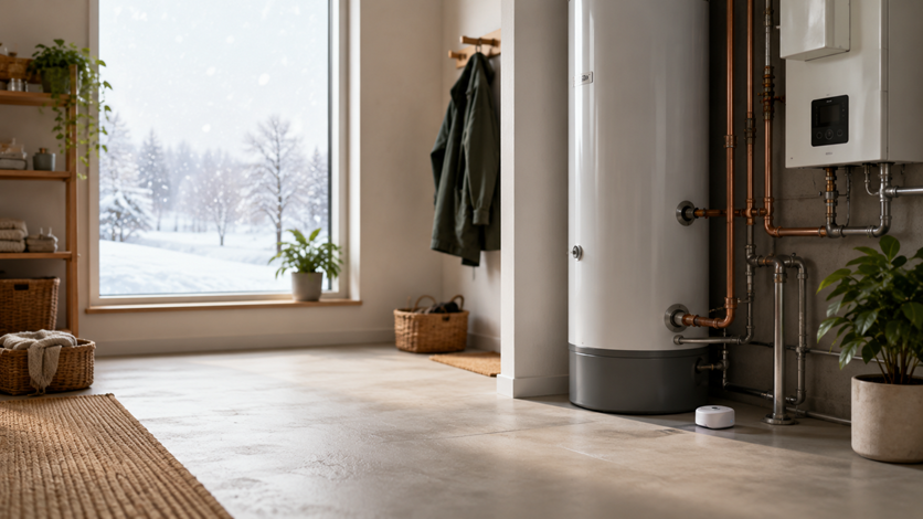 A protected home during winter