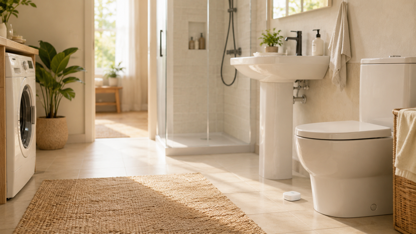Leak protection in a bathroom